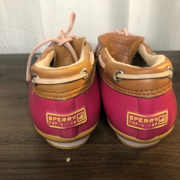 Pink Sperry Top Sided Rain Shoes - Picture 6 of 10